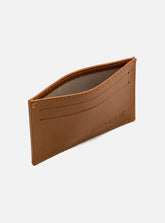 Porta Cartão em Couro Caramelo